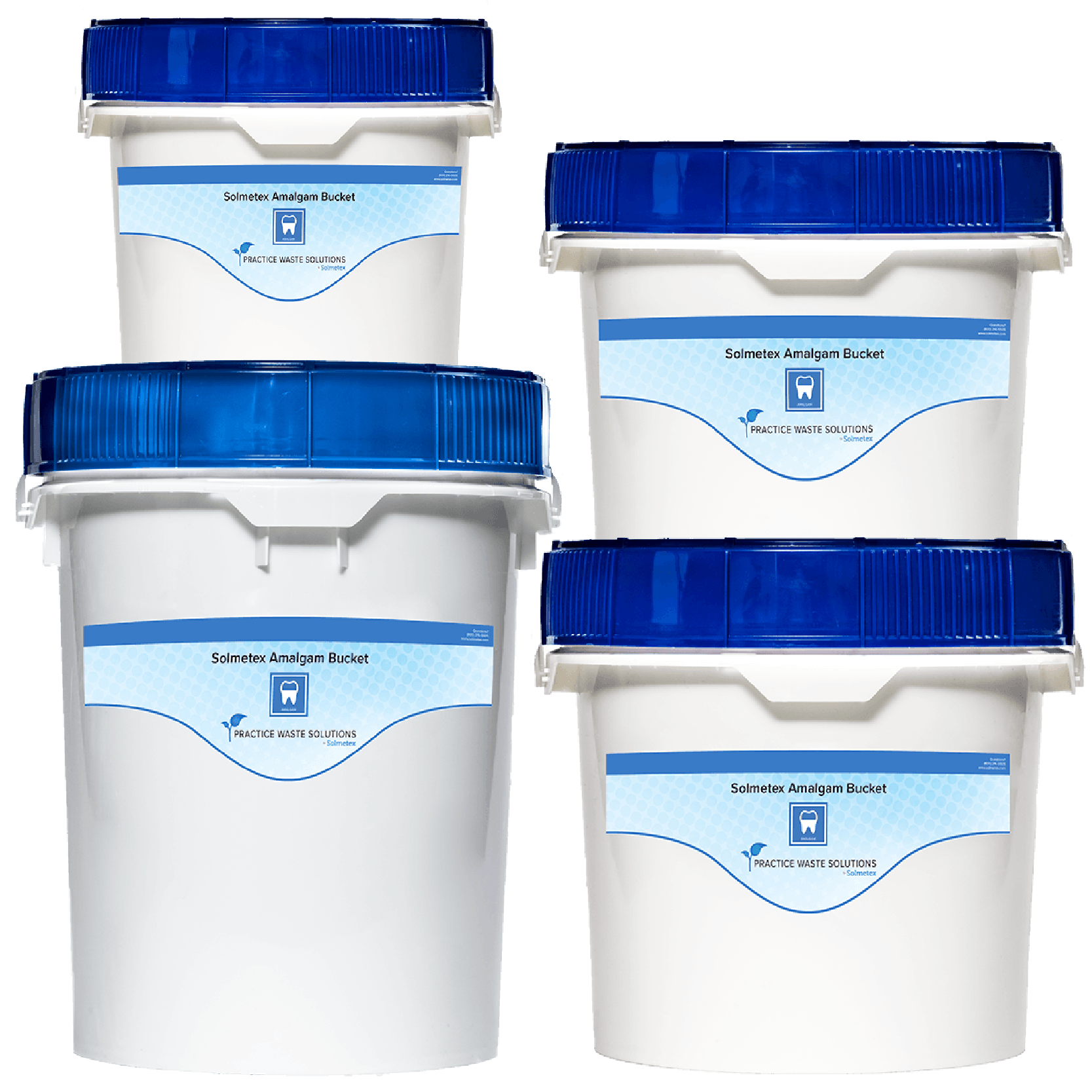 Solmetex 2.5 Gallon Lead Apron Bucket – Amalgam-Separator.com