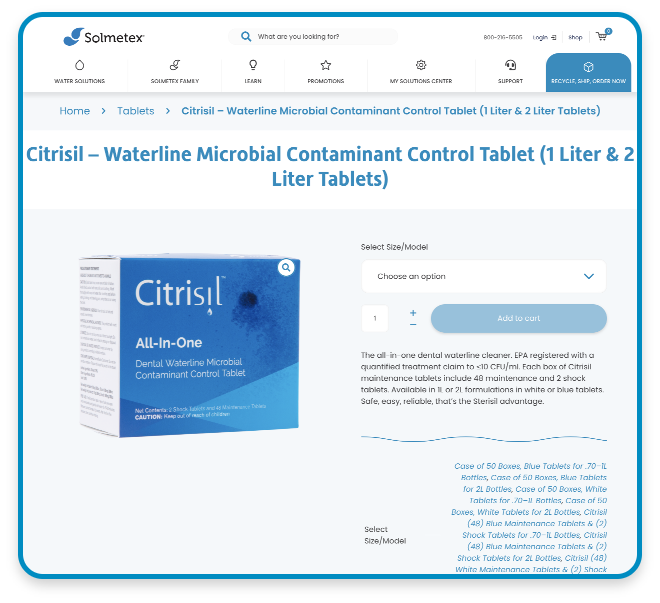 New Citrisil Blue Tablets page