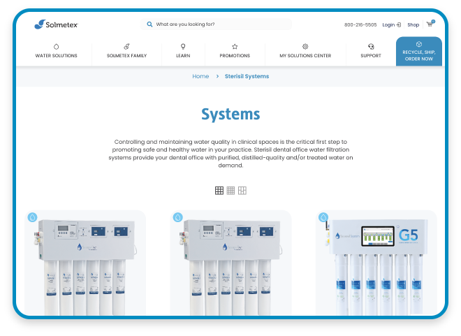 New Sterisil Systems page