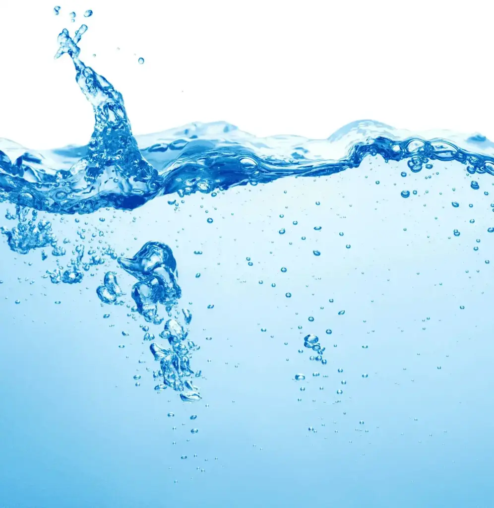 Cross section of clean water