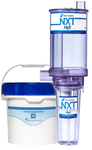 The Solmetex NXT Hg5 Amalgram Separator with Waste Bucket.