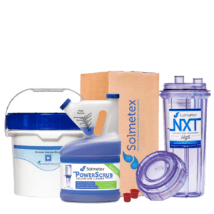 Solmetex's NTX Hg5 kit complete with plugs for dentists' offices.