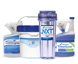 The NXT Hg5 Separator with PowerScrub, PowerScrub Sonic, and Waste Bucket.