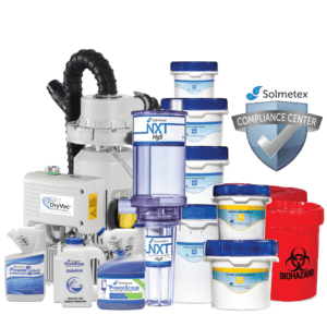An image of all the NXT lead extraction products, including Hg5 Amalgram Separators.