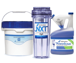 Solmetex NXT Hg5 Separator Kit with PowerScrub and Waste Bucket.