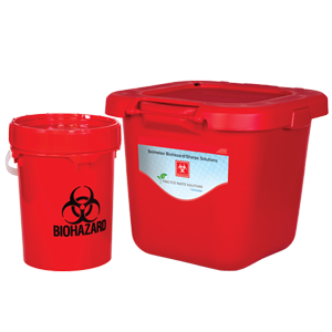 Biohazard 5 and 20 gallon containers
