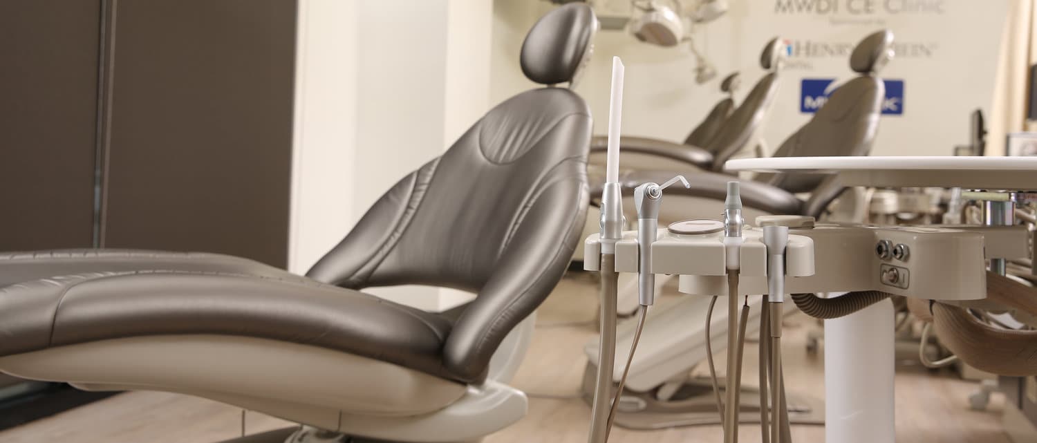interior of a dental clinic office with chair