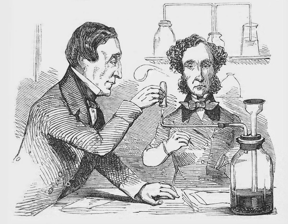 Arthur Downes and Thomas P. Blunt investigating germicidal properties
