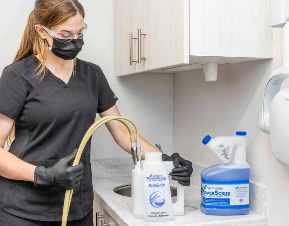 using vacuum line cleaner