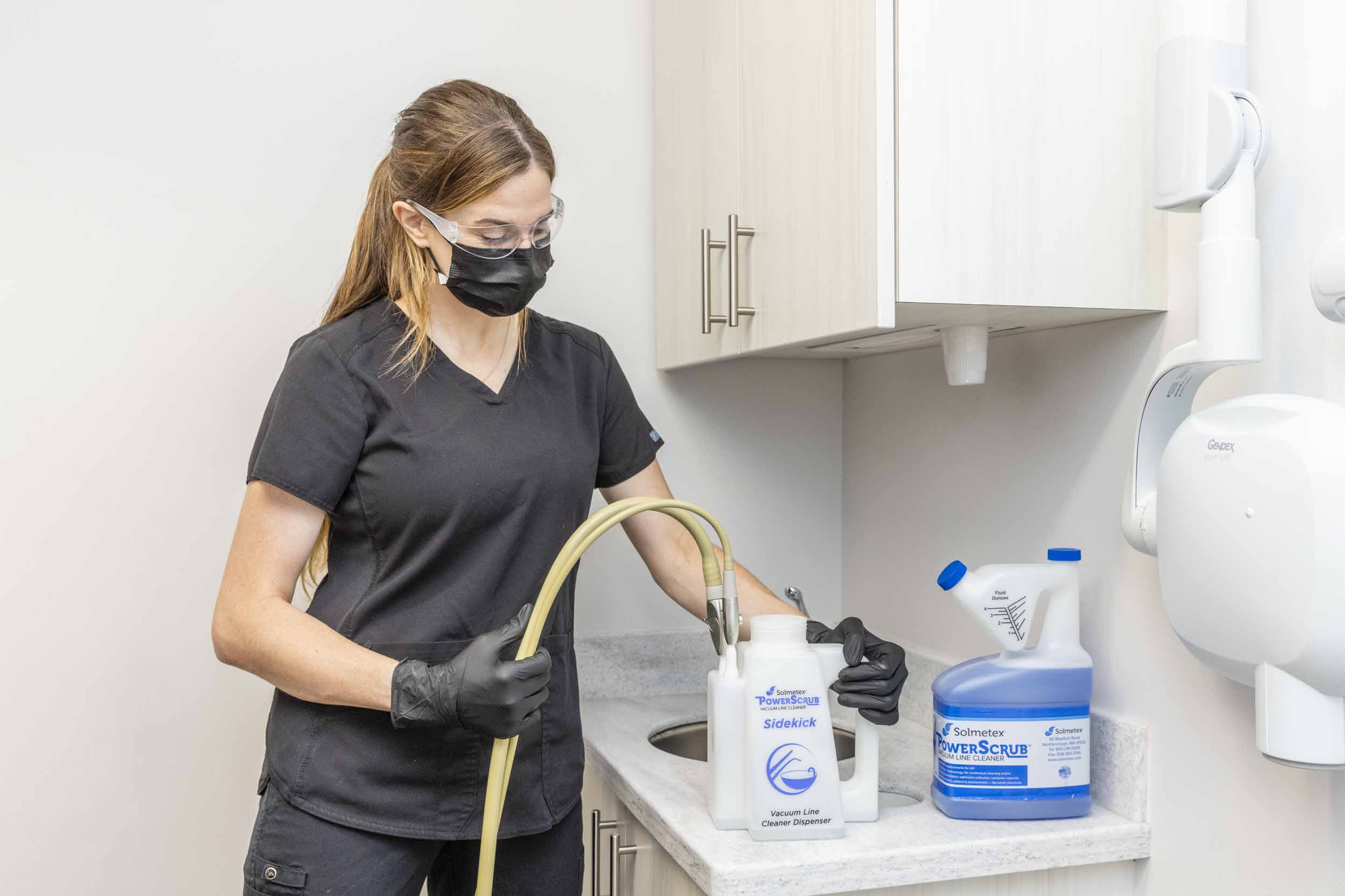 PowerScrub and SideKick in use