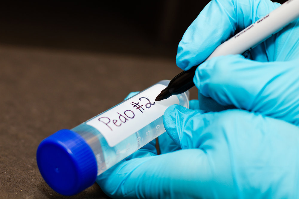Labeling a DUWL test vial